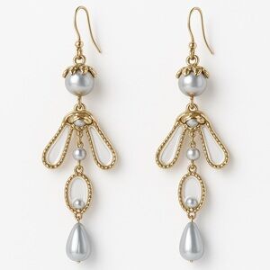 ⚜️ Elegance Gold and Silver Dangle Earrings